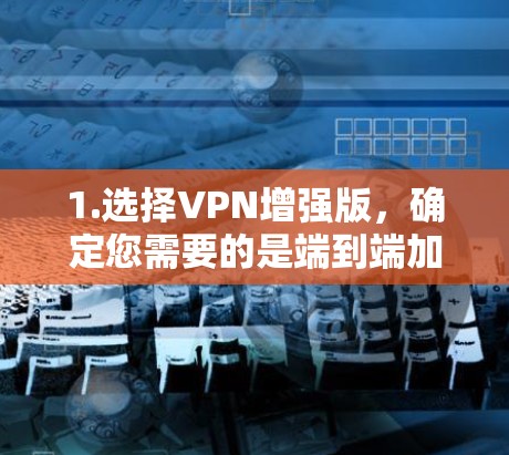 1.选择VPN增强版，确定您需要的是端到端加密、端到端加密+端到端加密，还是端到端加密+端到端加密+端到端加密