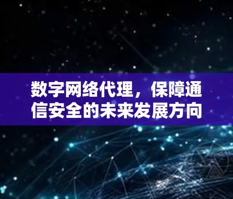 数字网络代理,保障通信安全的未来发展方向 数字网络代理,保障通信安全的未来发展方向