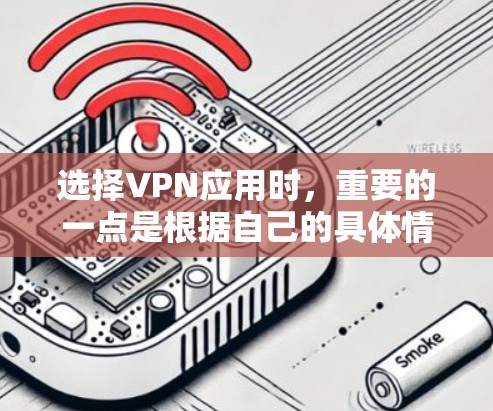 选择VPN应用时，重要的一点是根据自己的具体情况和需求来选择。以下是一些关键建议和步骤，帮助你更好地选择和使用VPN